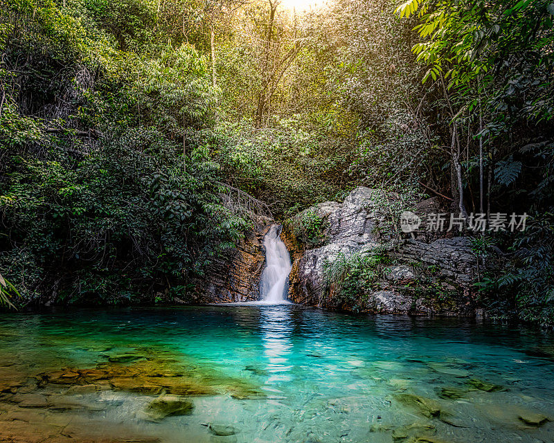 Santa barbara瀑布，Chapada dos Veadeiros, Goias，巴西